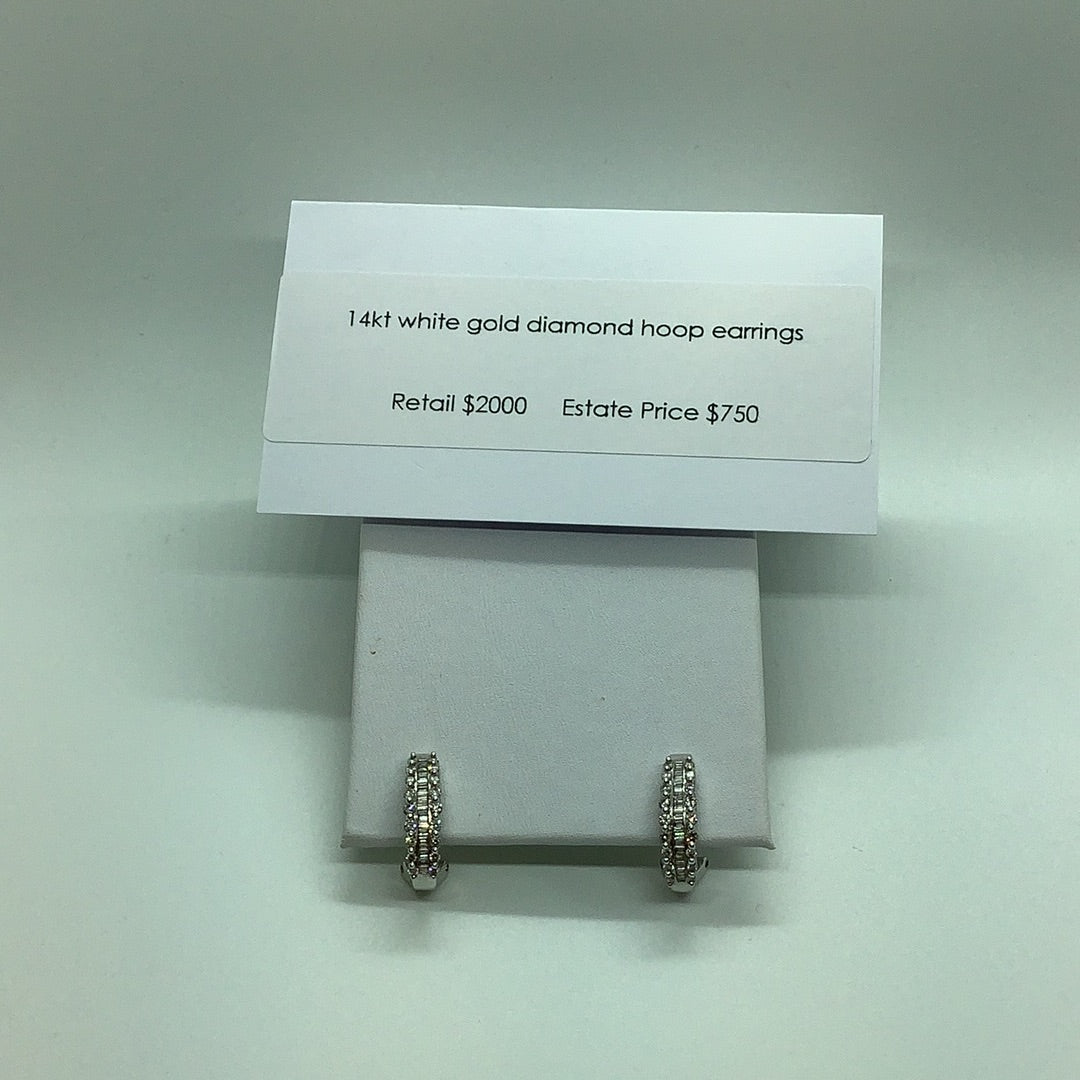 Diamond hoop earrings