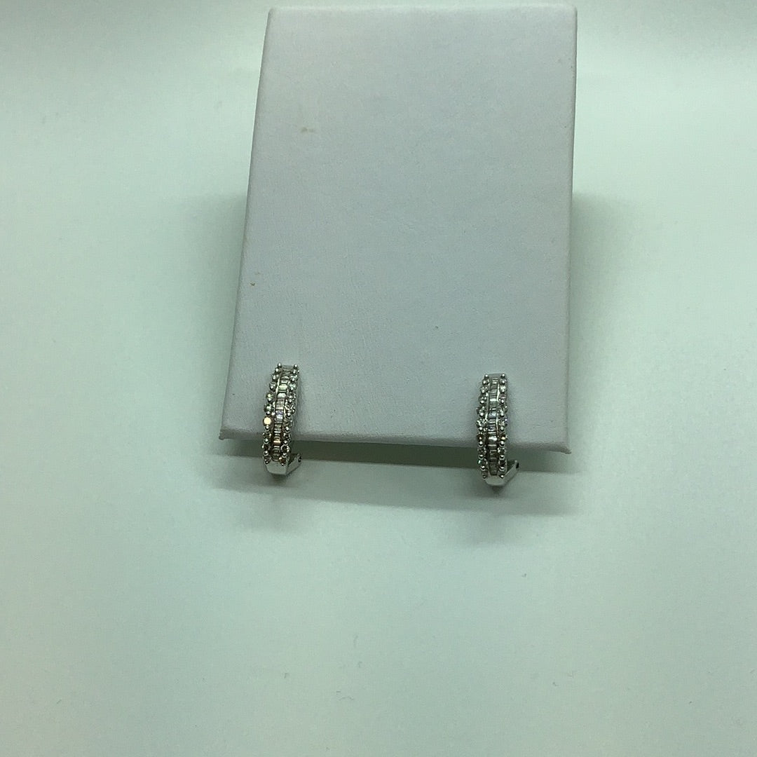 Diamond hoop earrings