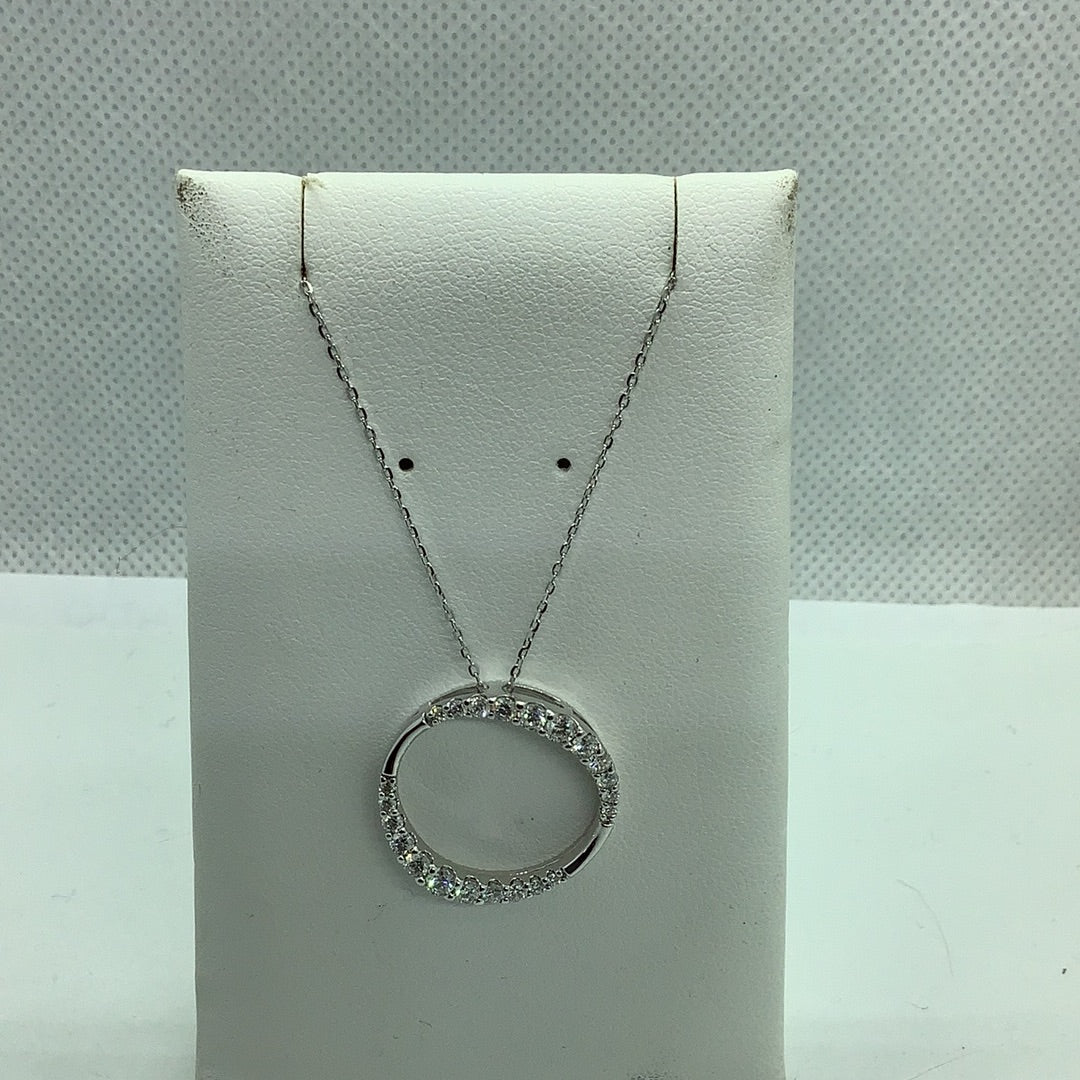 Diamond circle pendant