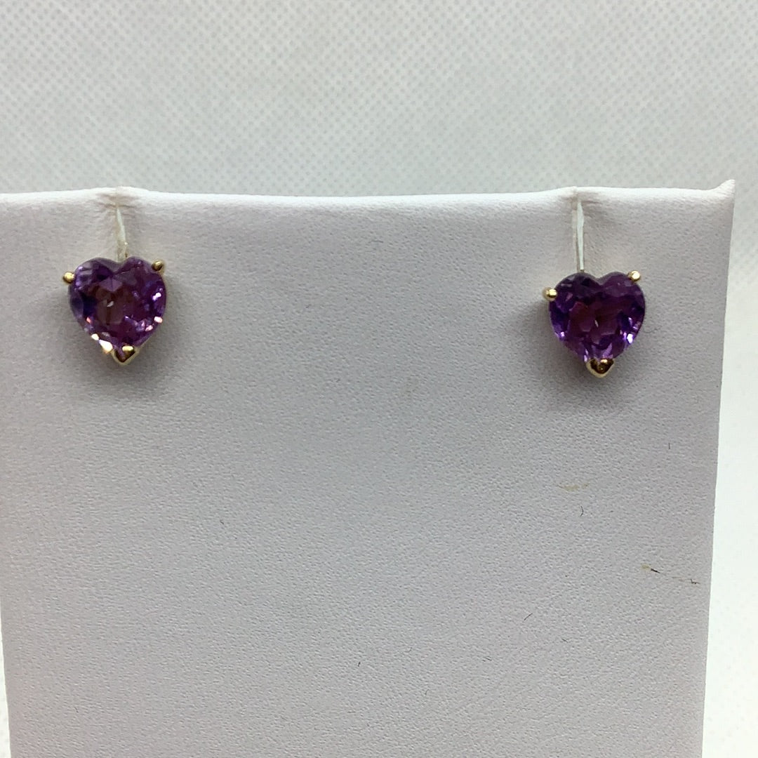 Amethyst stud earrings