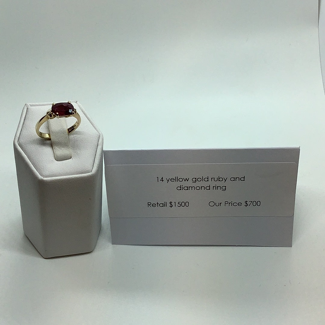Ruby and diamond ring