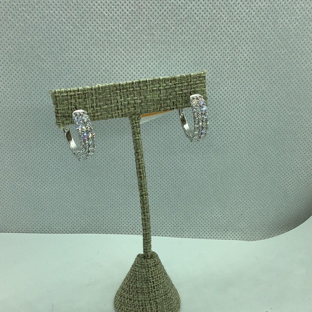 Diamond hoop earrings
