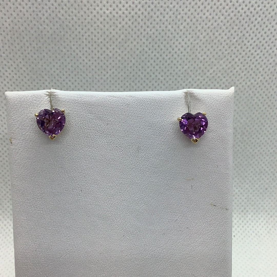 Amethyst stud earrings