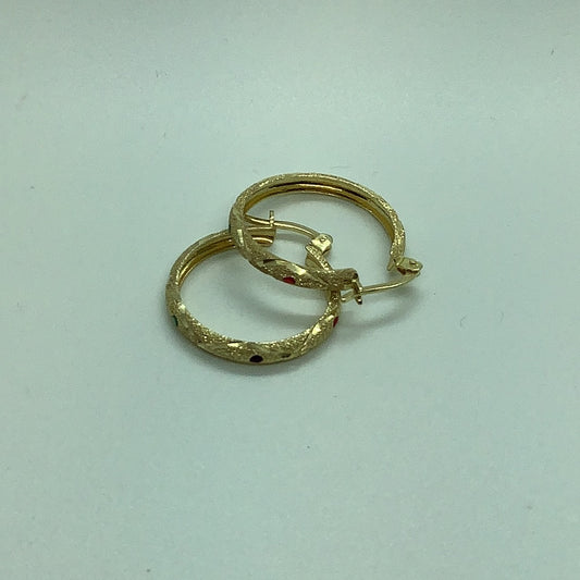 14 kt yellow gold hoop earrings