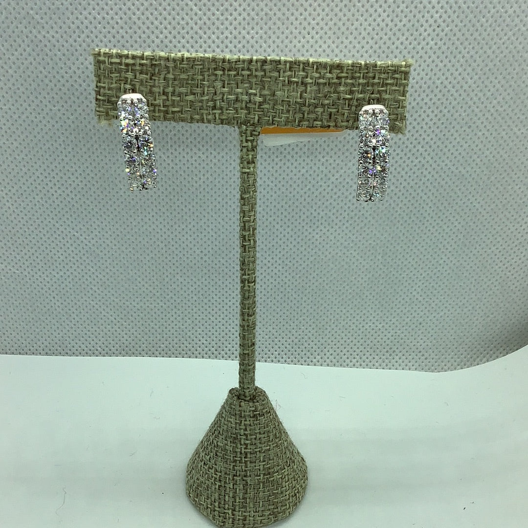 Diamond hoop earrings