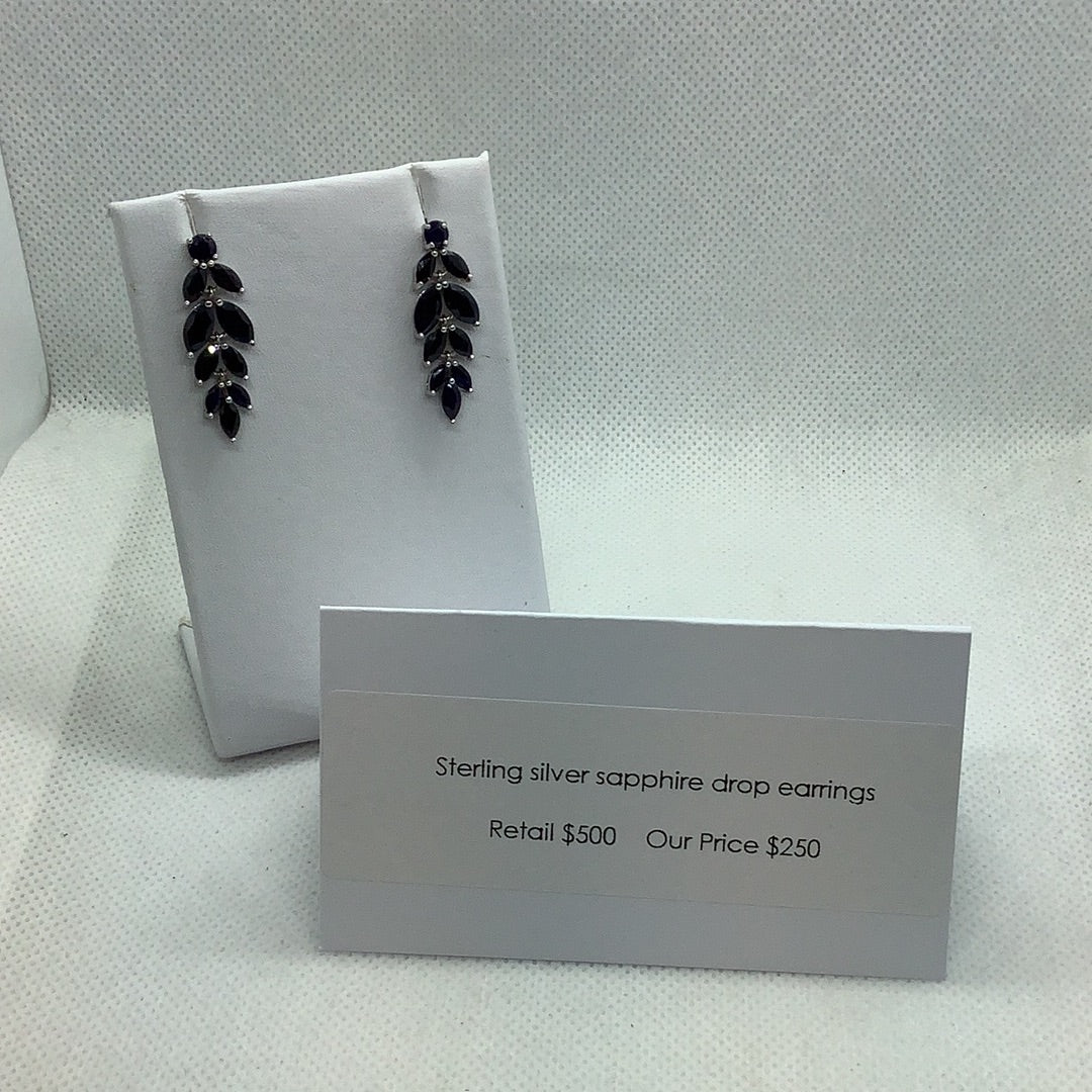 Sapphire drop earrings