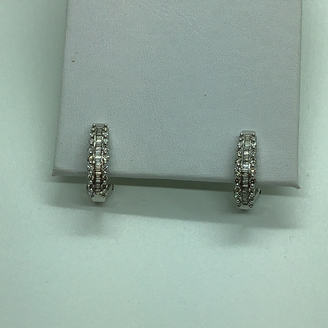 Diamond hoop earrings