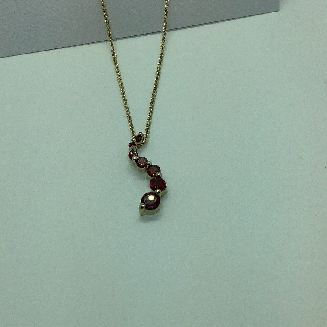 Garnet journey necklace