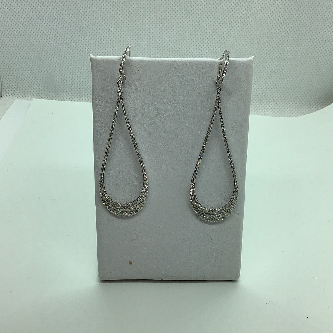 Fancy diamond drop earrings