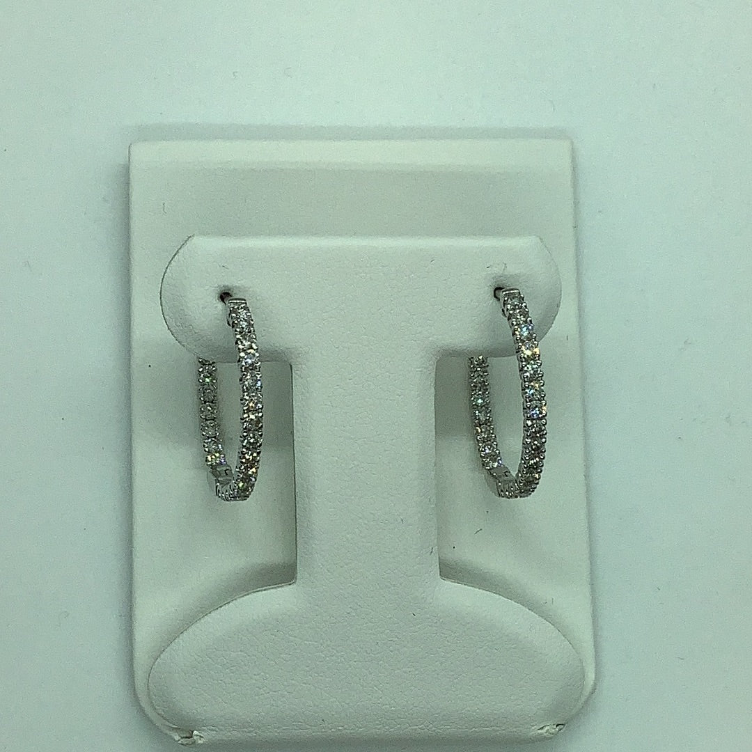 Diamond Inside Out Hoop Earrings