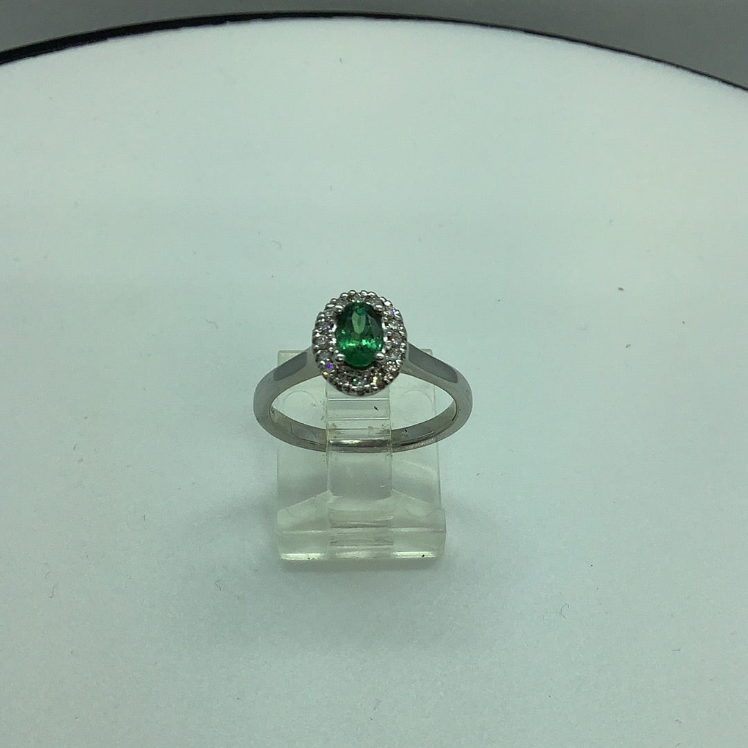 Alexandrite and diamond ring