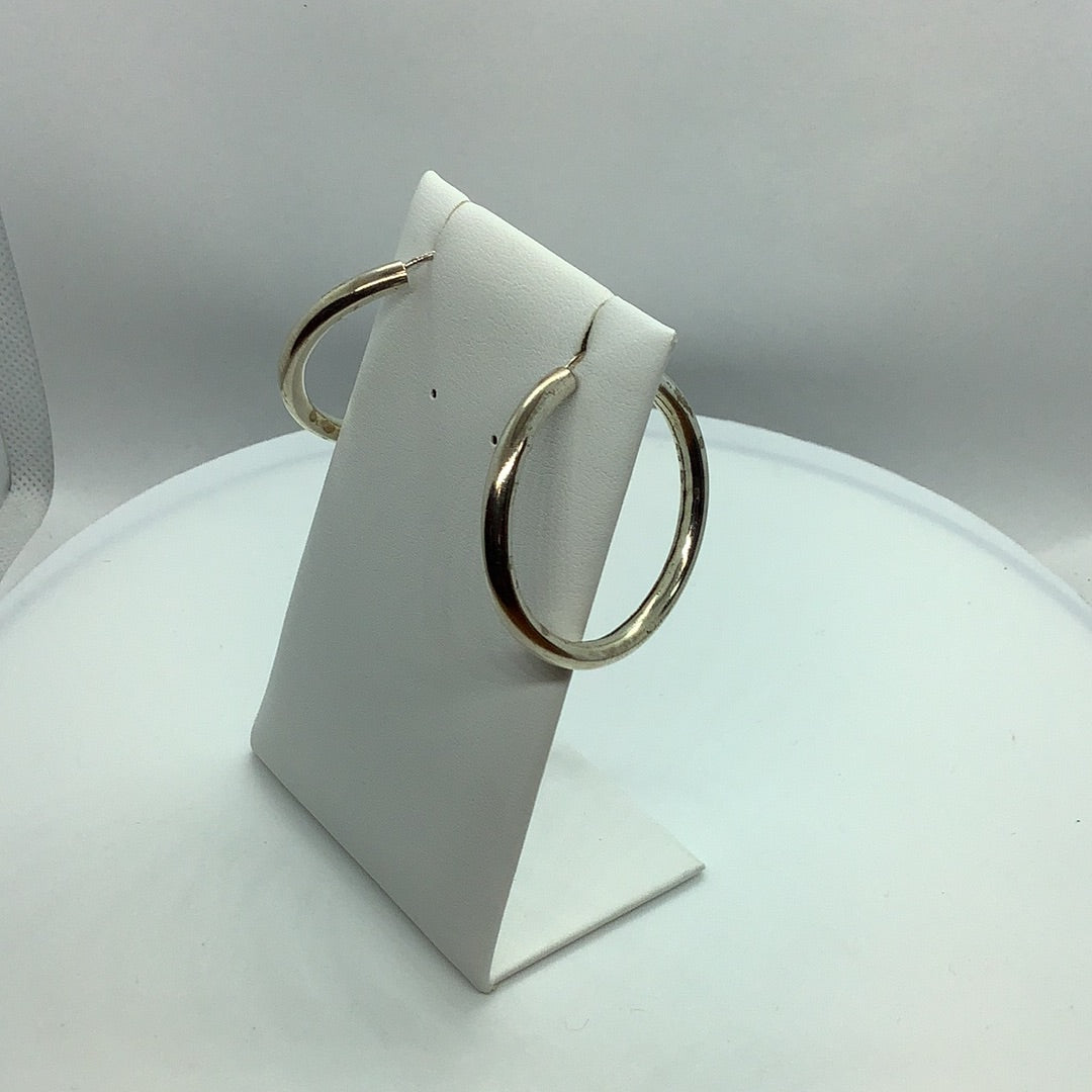 Large sterling hoop earrings
