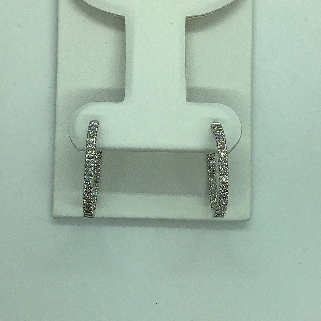 Diamond Inside Out Hoop Earrings