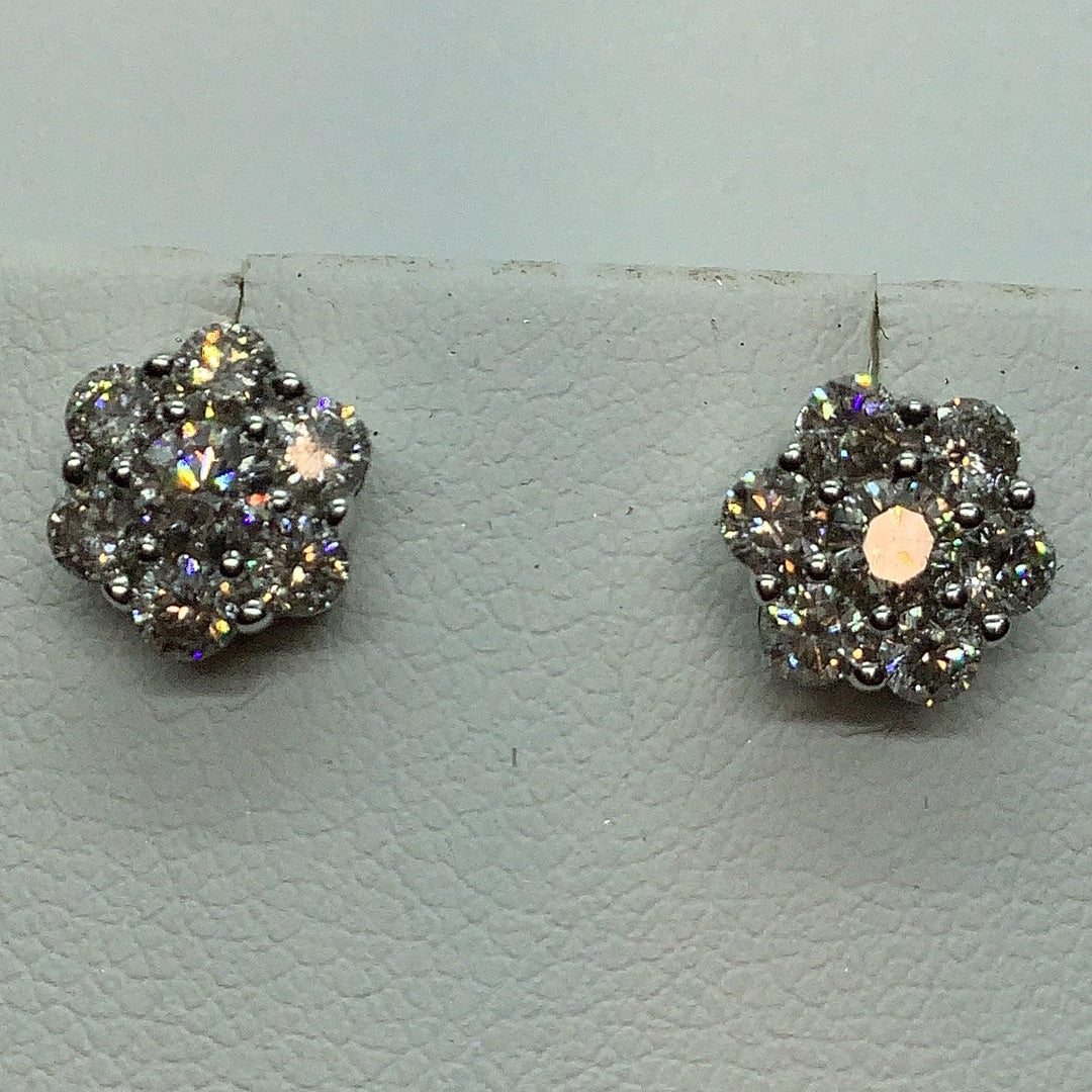 Diamond Cluster Earrings