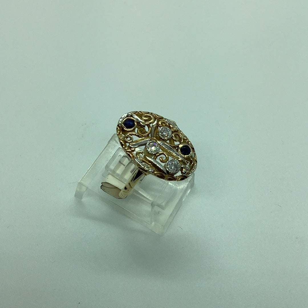 Sapphire and diamond ring