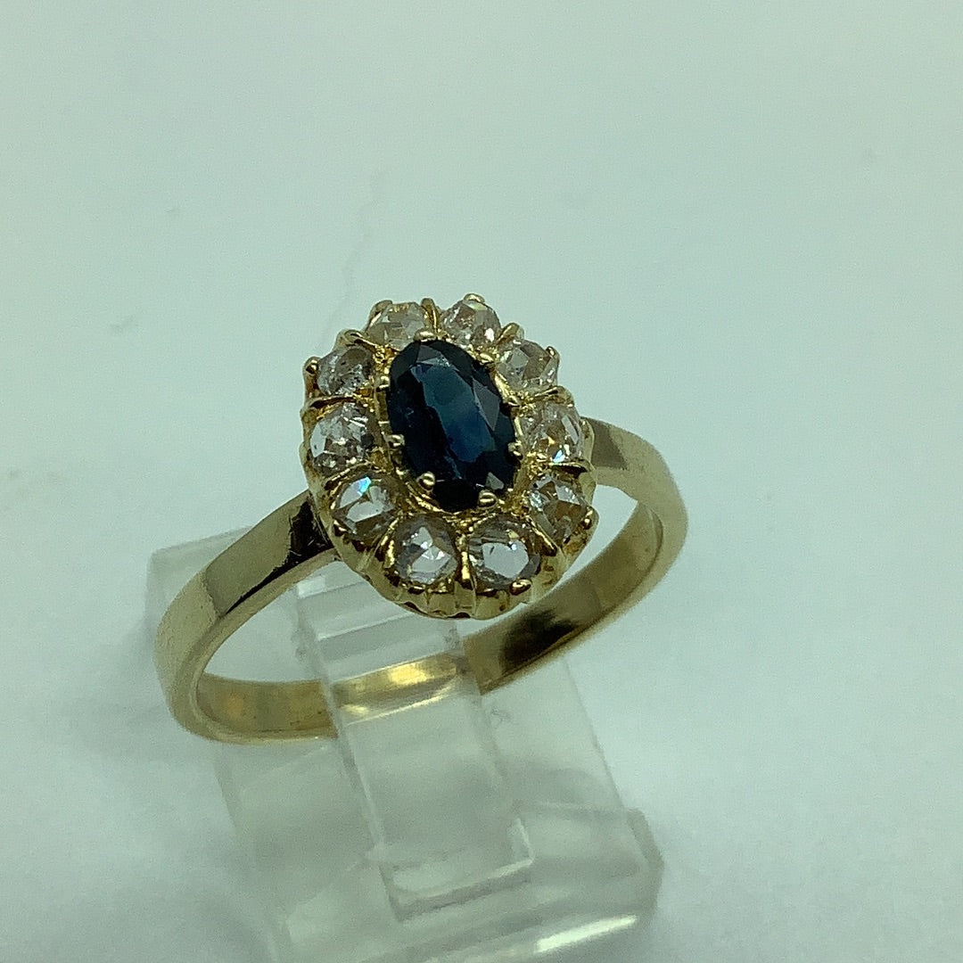 Sapphire and diamond ring