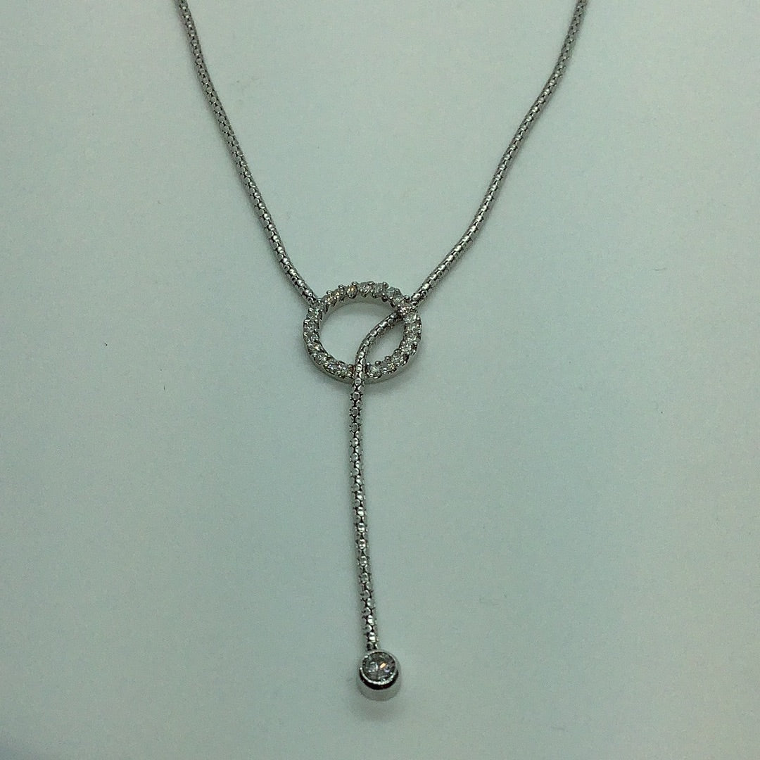 Diamond lariat necklace