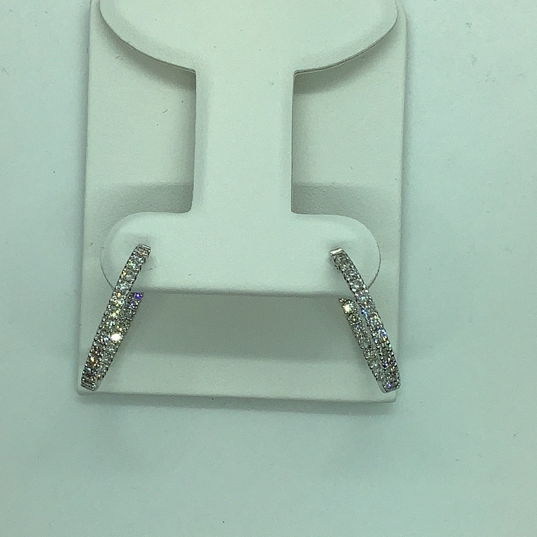 Diamond Inside Out Hoop Earrings