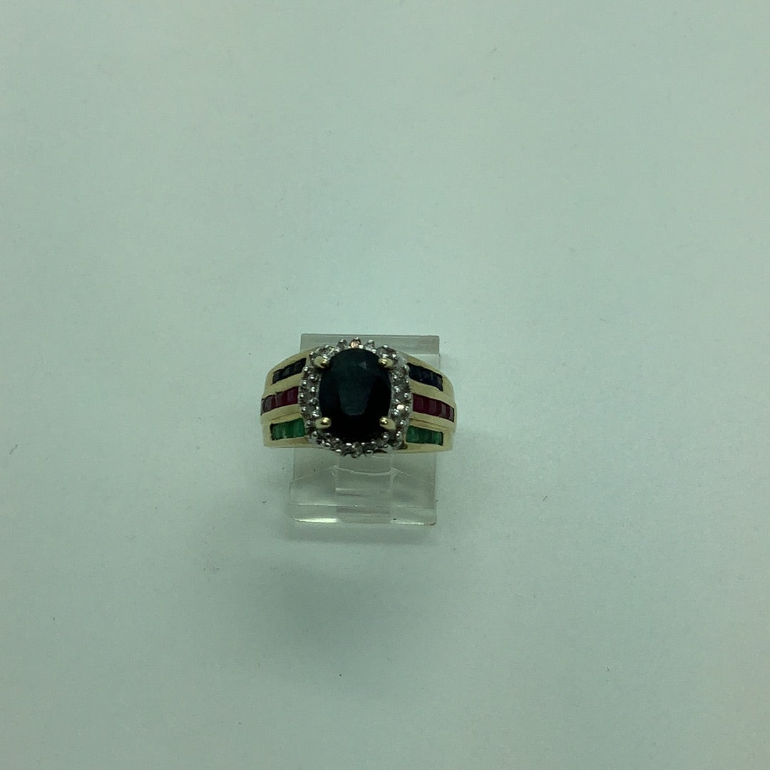 Sapphire and diamond ring