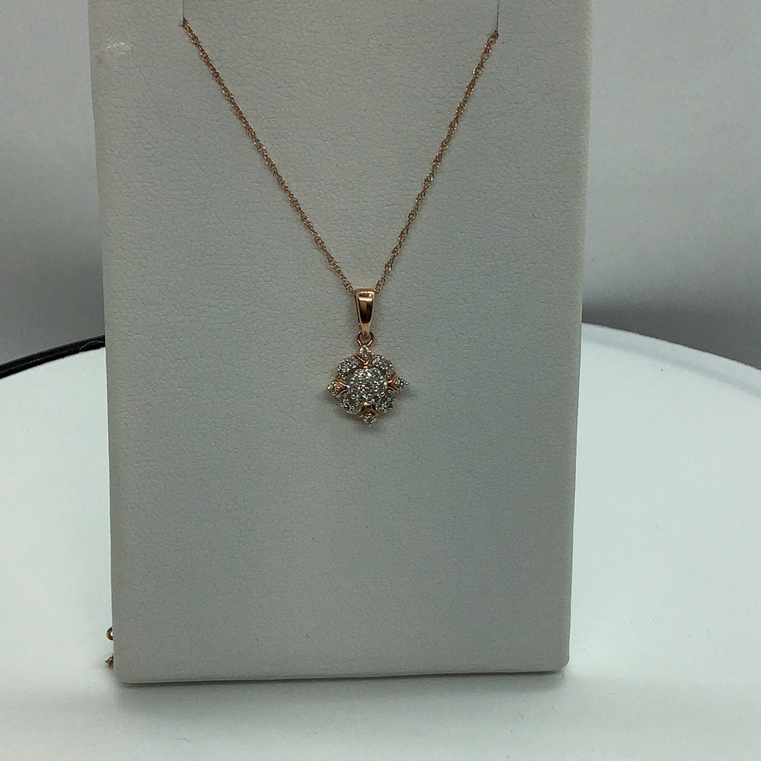 Diamond cluster pendant