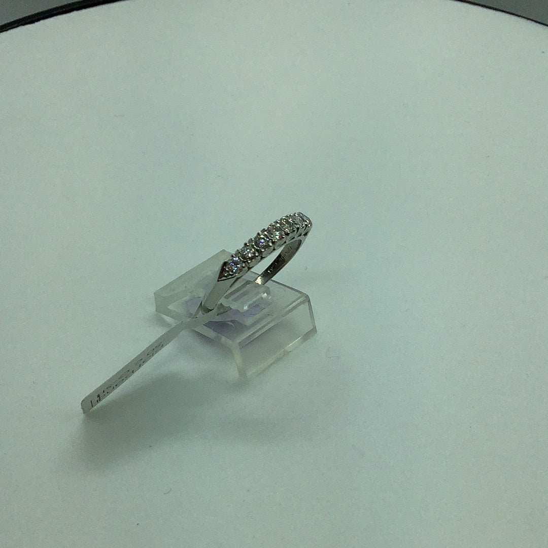 Platinum and diamond wedding band