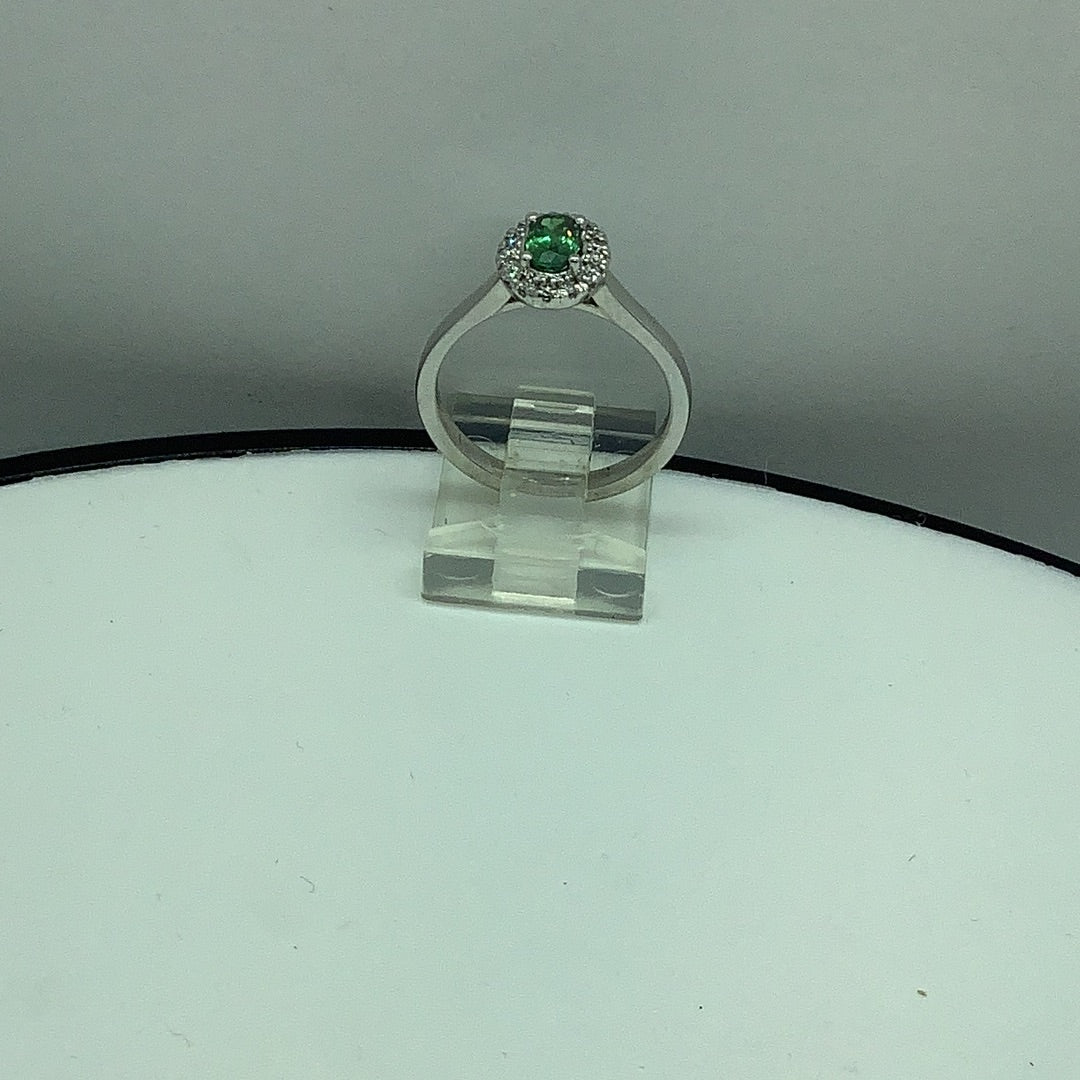 Alexandrite and diamond ring