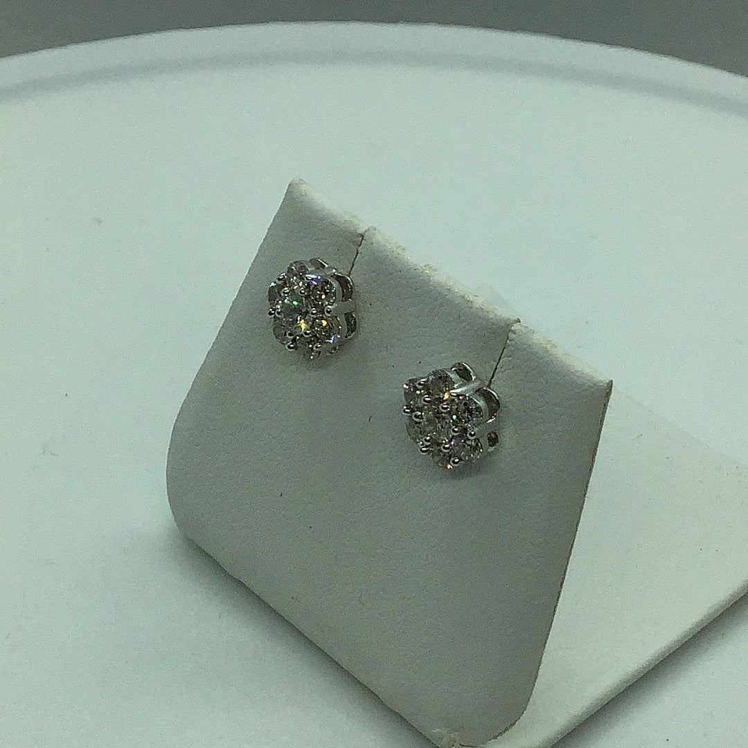 Diamond Cluster Earrings