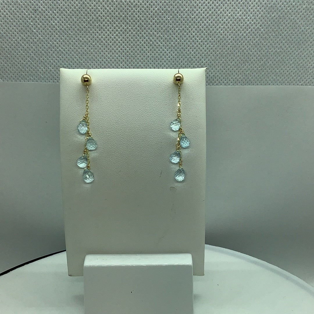 Blue Topaz drop earrings