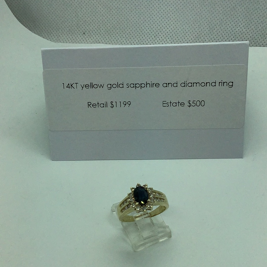 Sapphire and diamond ring