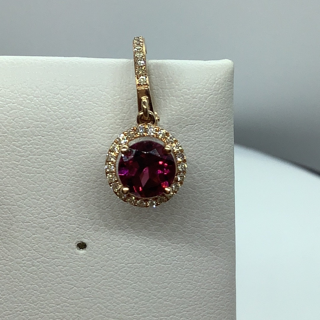Garnet and Diamond earrings