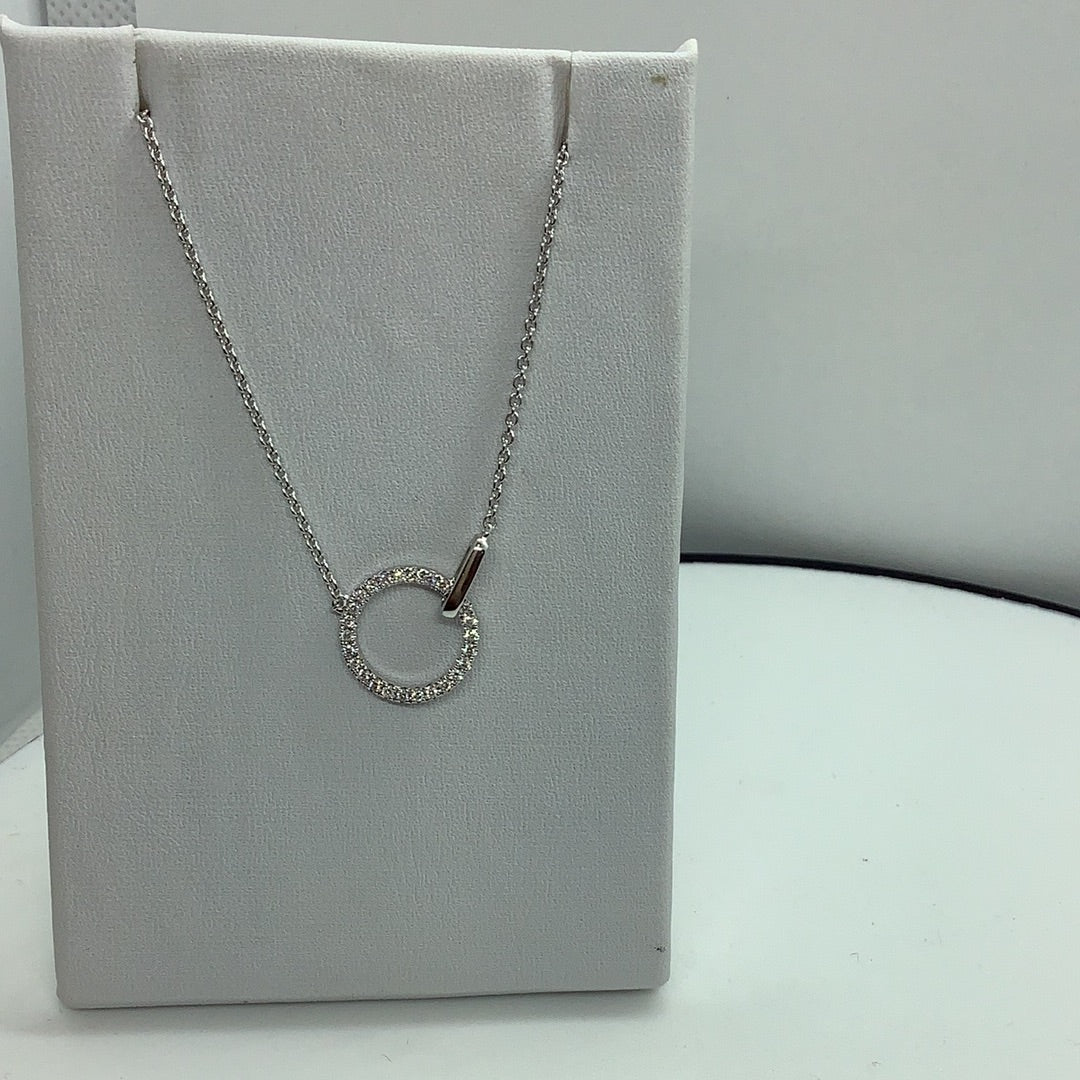 Diamond circle necklace