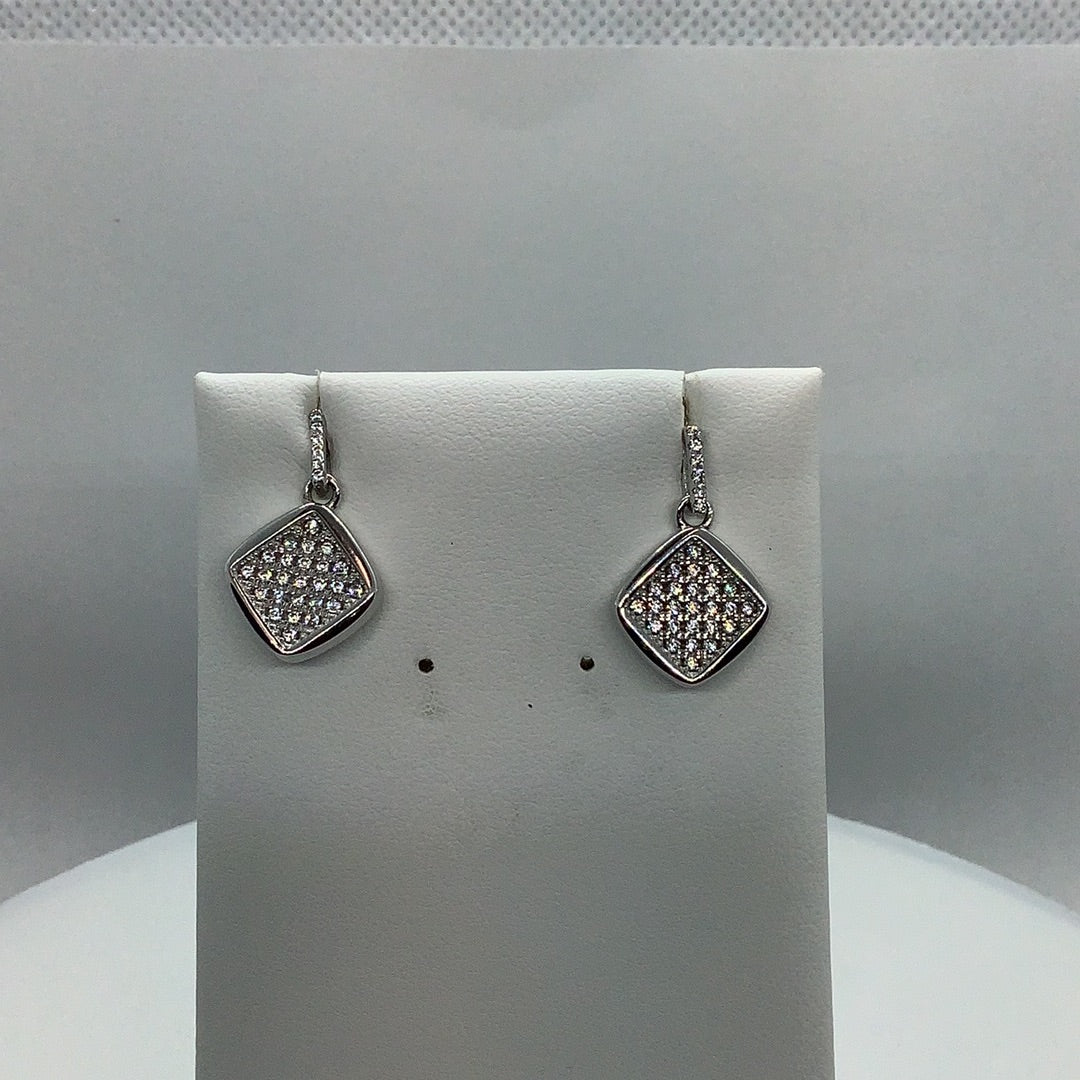 Sterling and CZ earrings