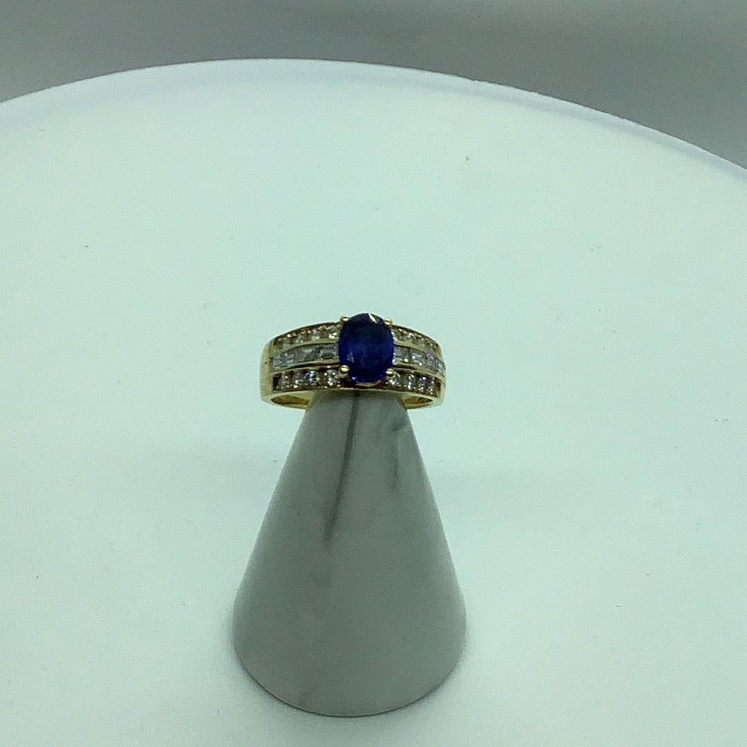 Sapphire and diamond ring