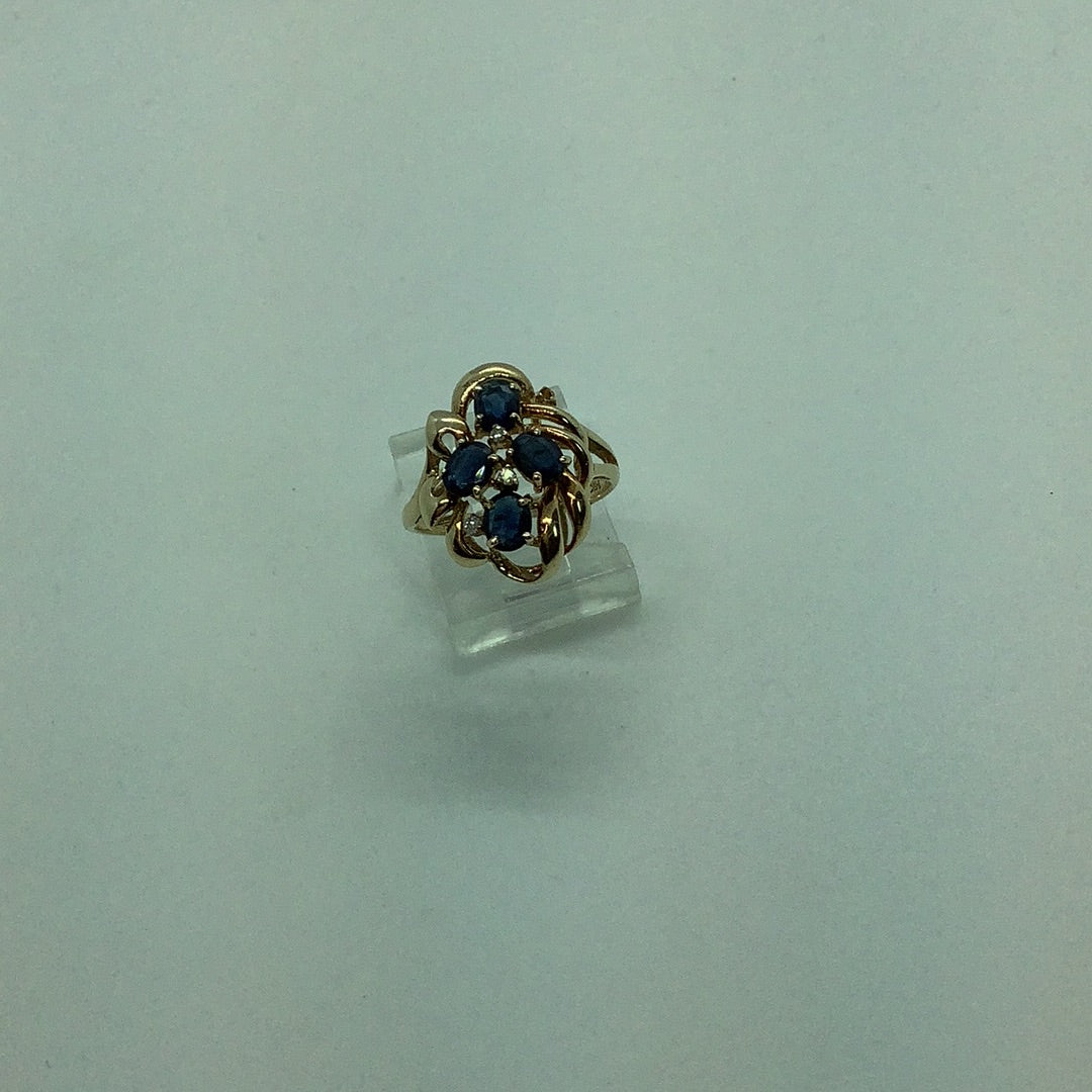 Sapphire and diamond ring