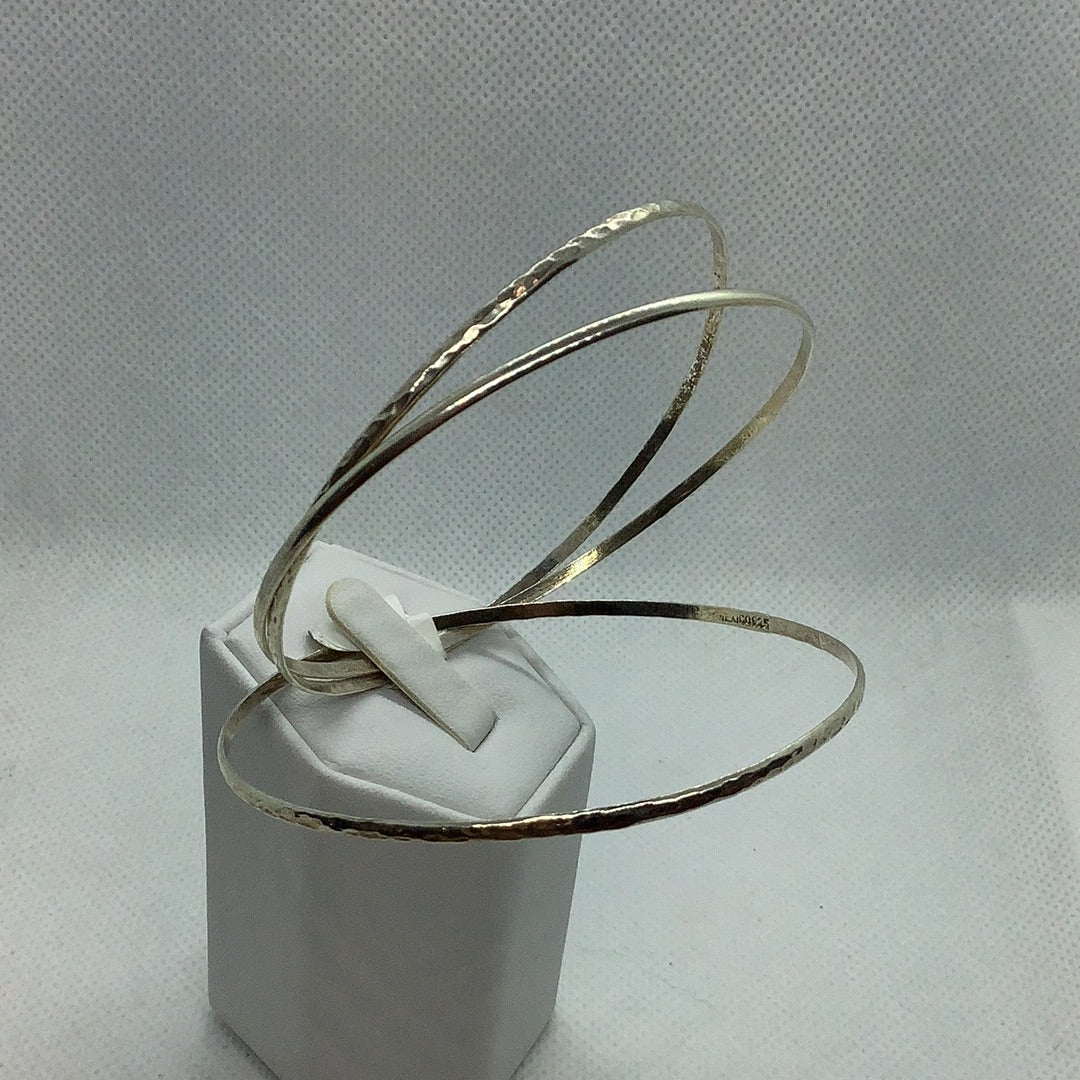 Sterling bangle bracelet,set of 3