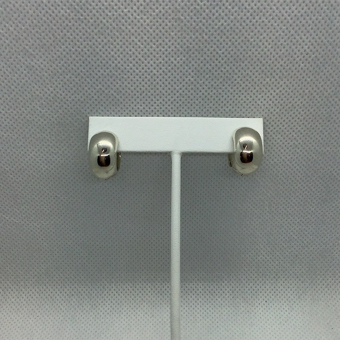 Sterling huggie hoop earrings
