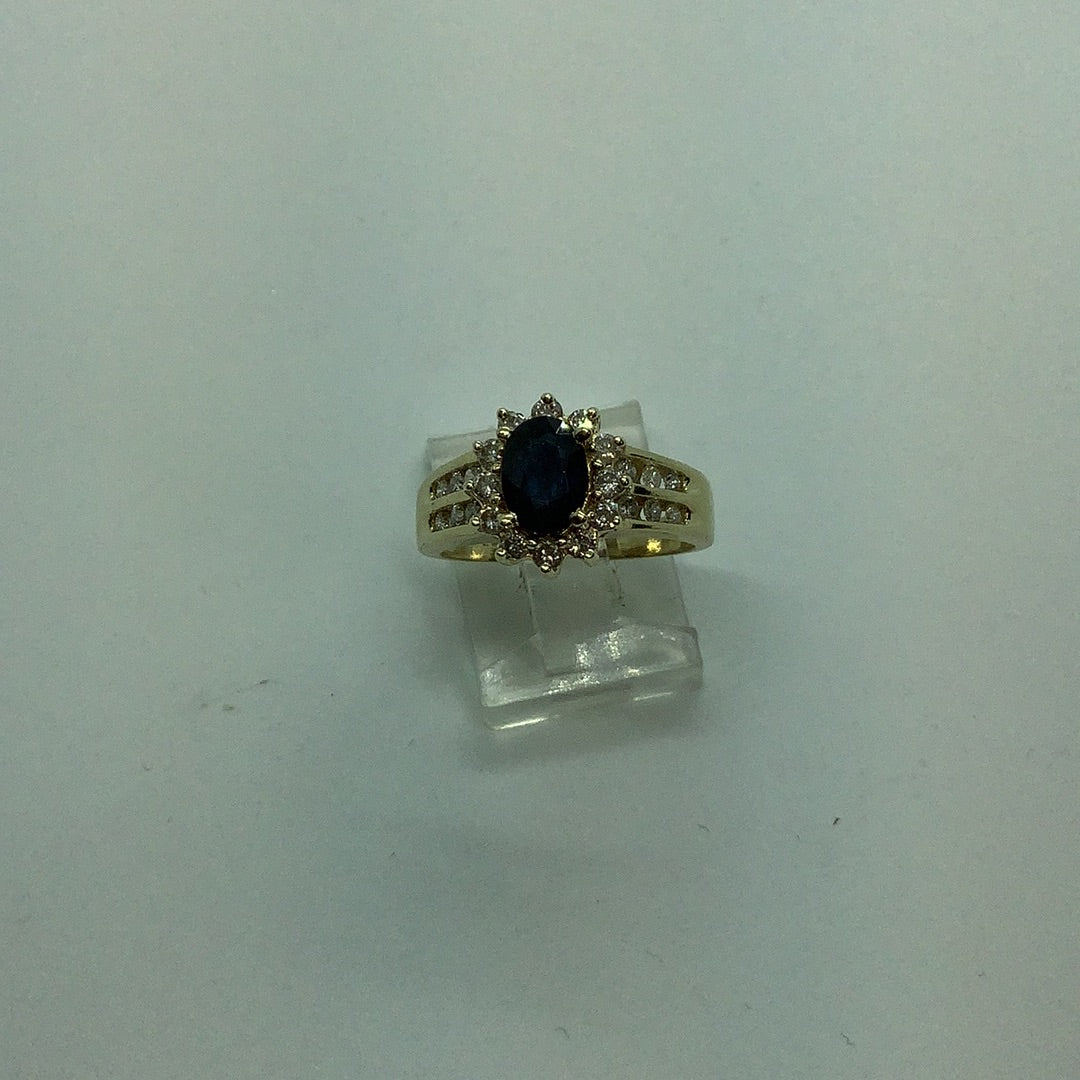 Sapphire and diamond ring