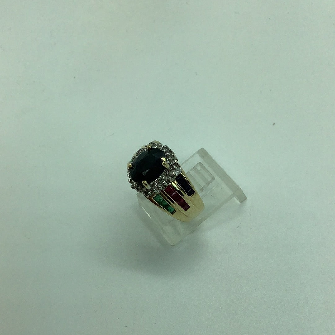 Sapphire and diamond ring