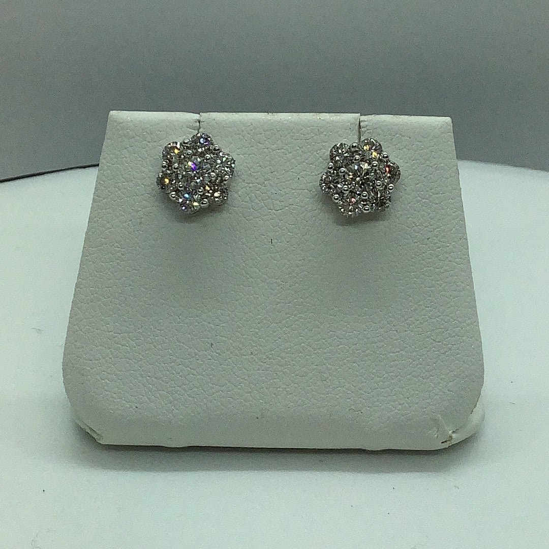 Diamond Cluster Earrings