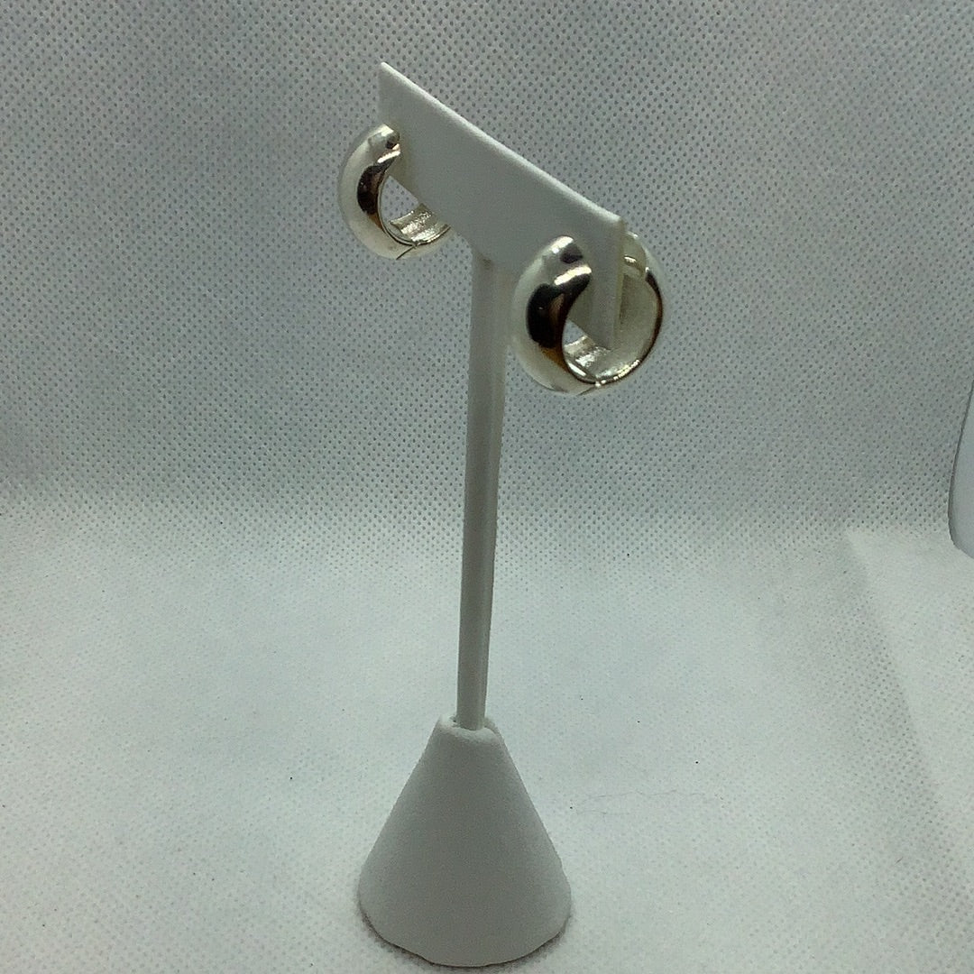 Sterling huggie hoop earrings