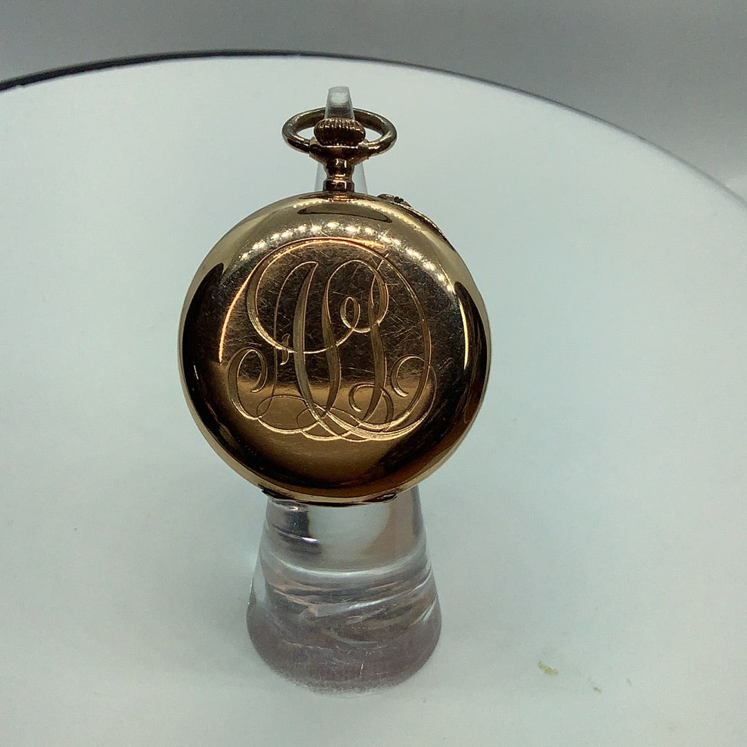Antique ladies pocket watch, 14 kt