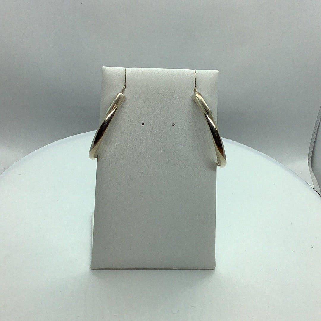 Large sterling hoop earrings