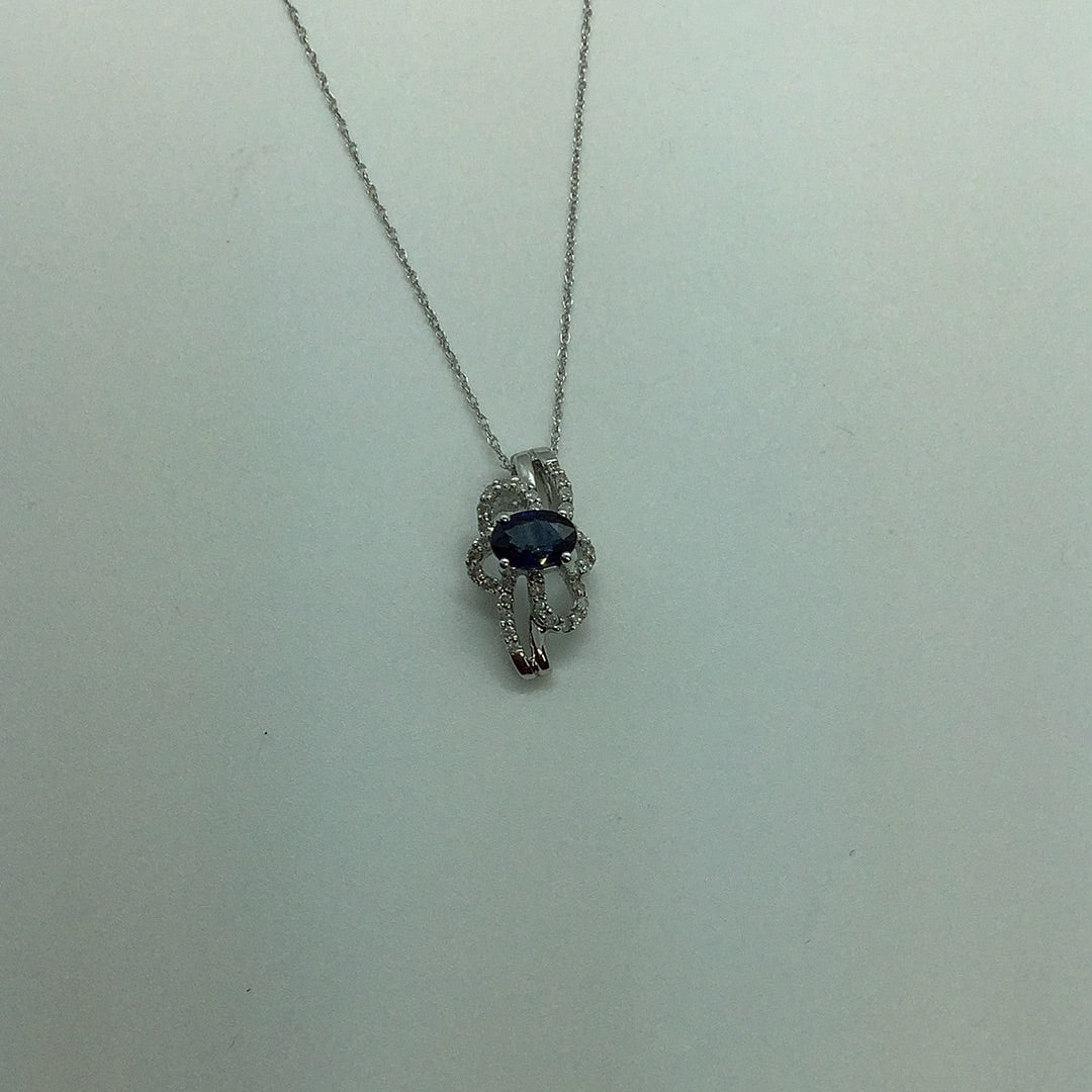Sapphire and diamond pendant