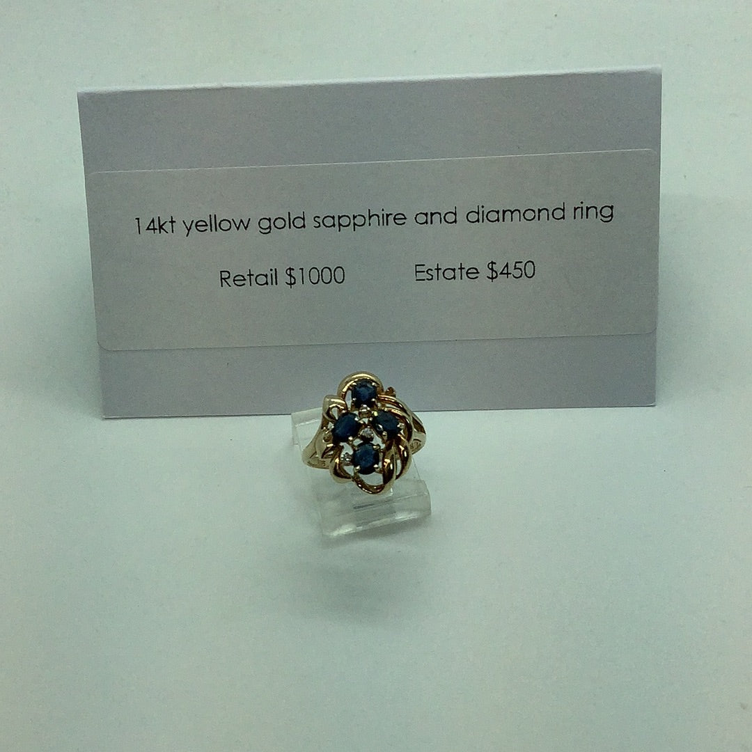 Sapphire and diamond ring