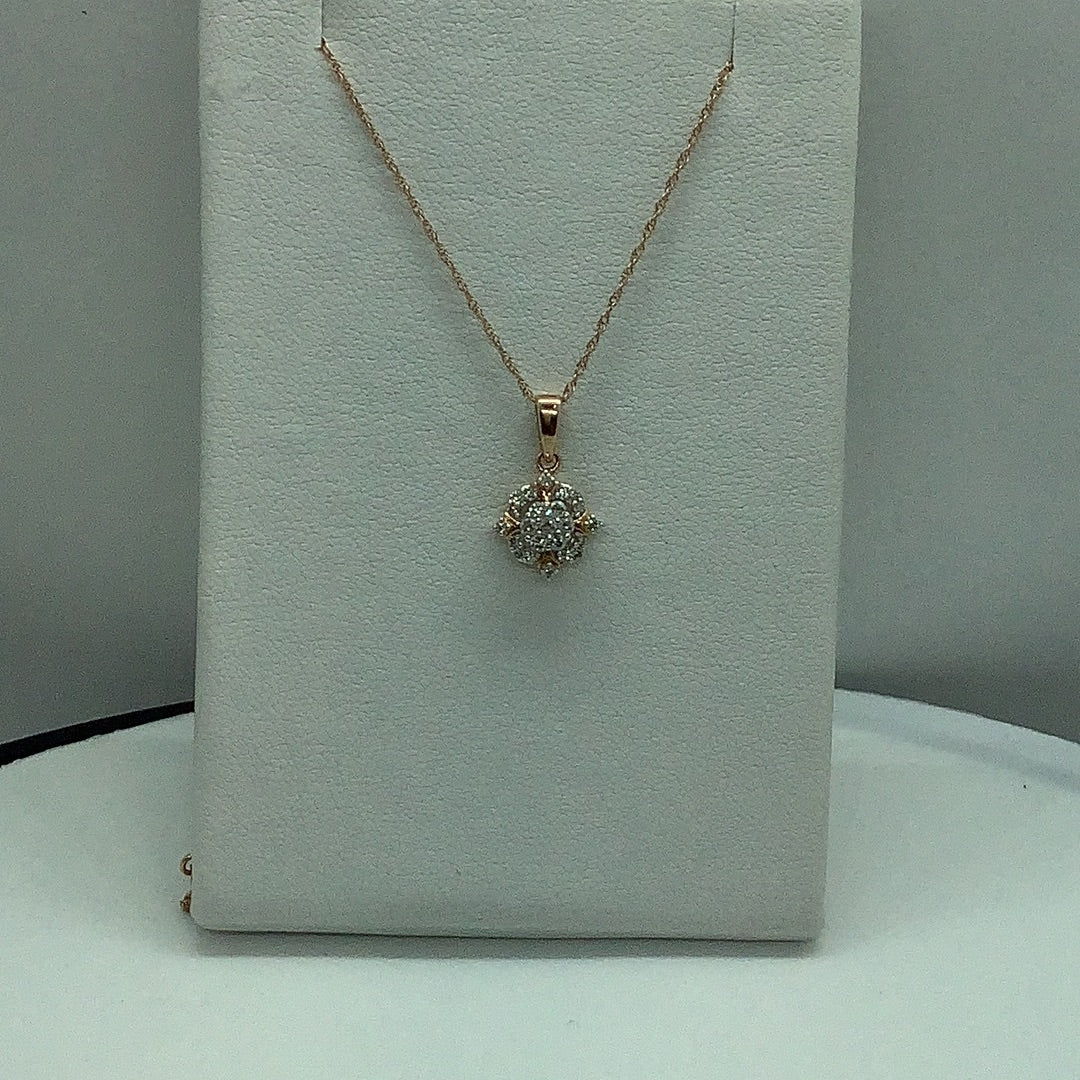 Diamond cluster pendant