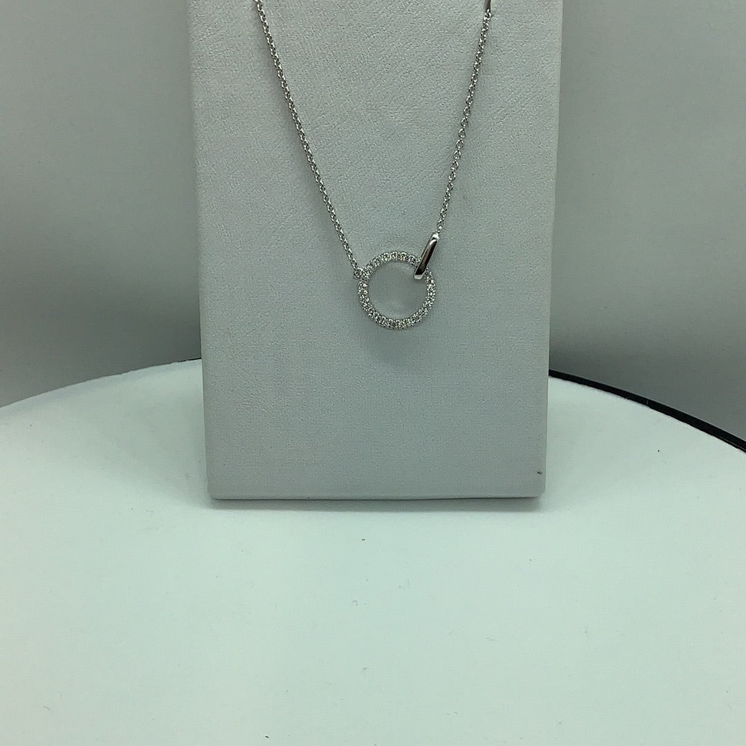 Diamond circle necklace