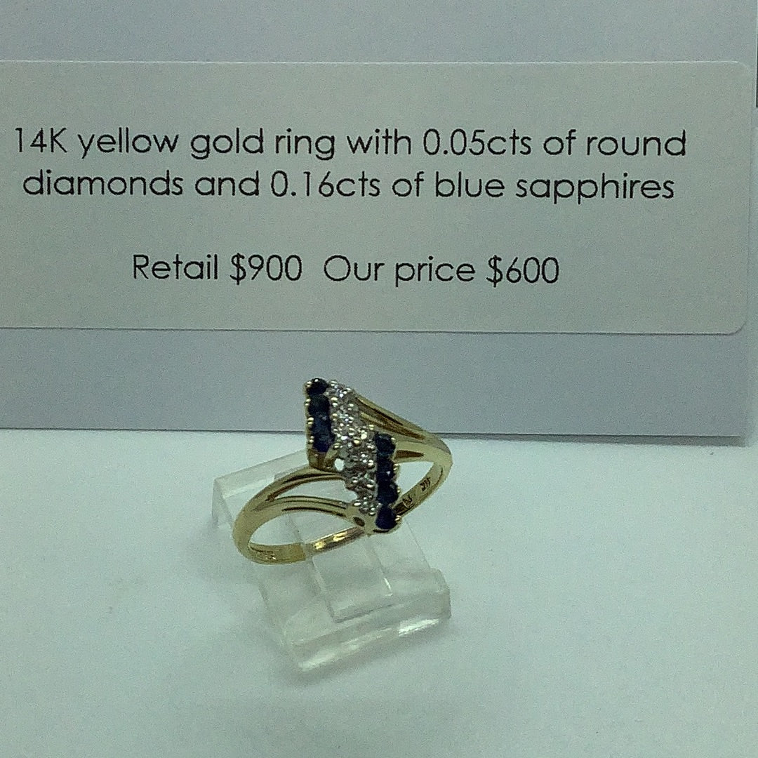 Sapphire and diamond ring