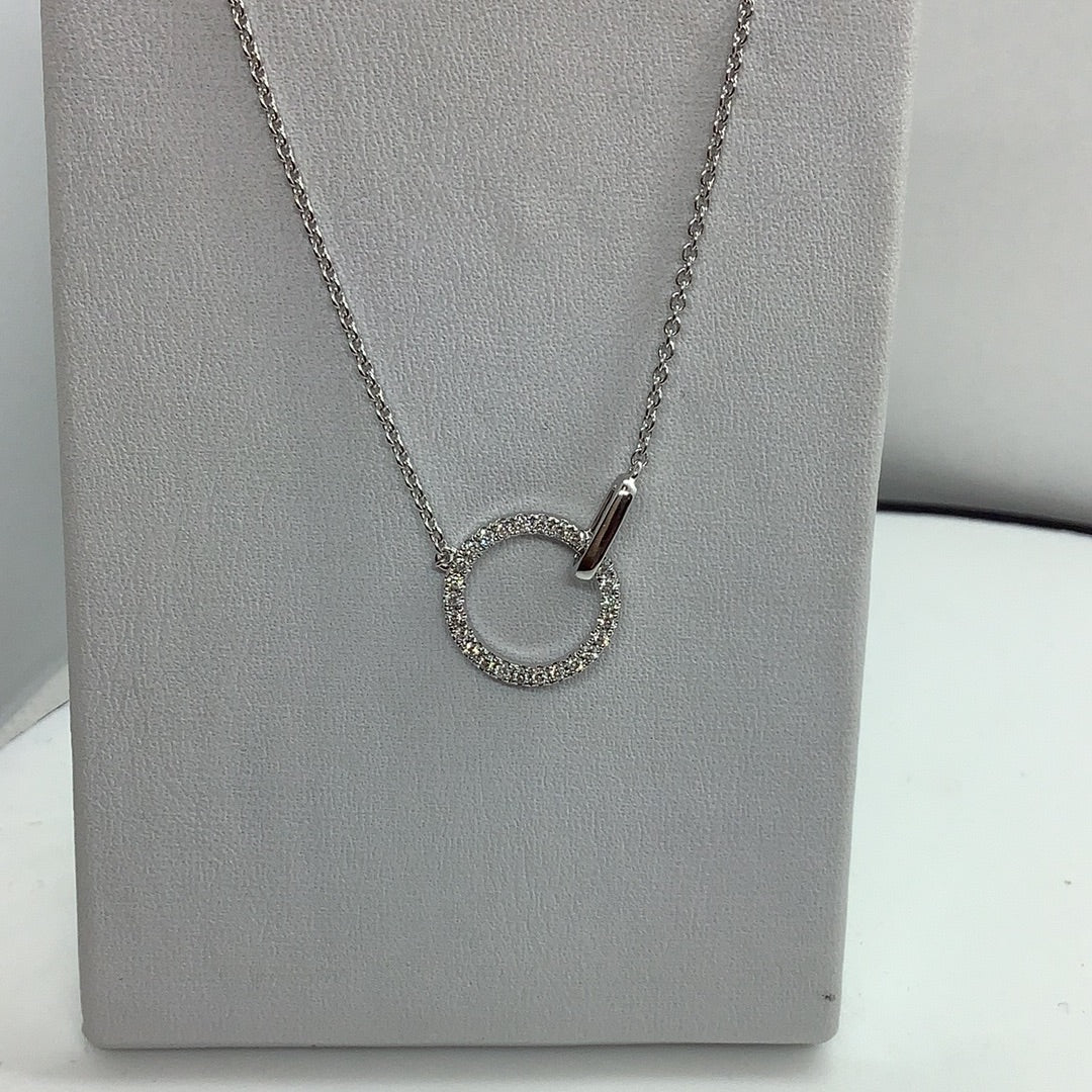 Diamond circle necklace