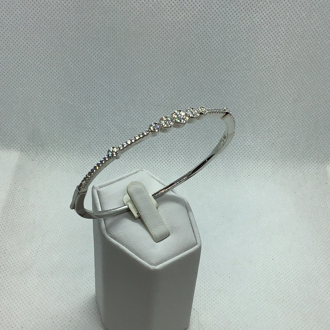 Sterling and CZ bangle bracelet