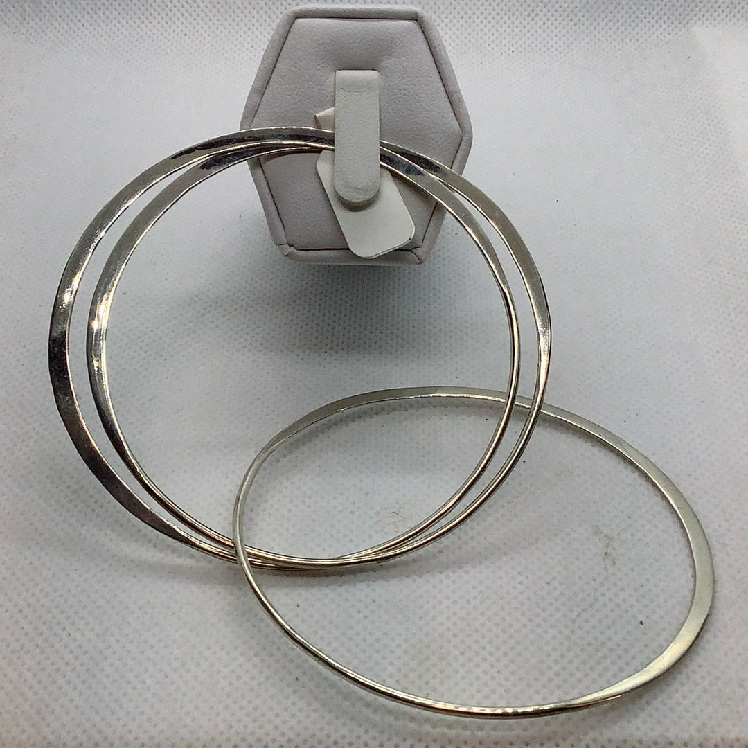 Sterling bangle bracelet, set of 3